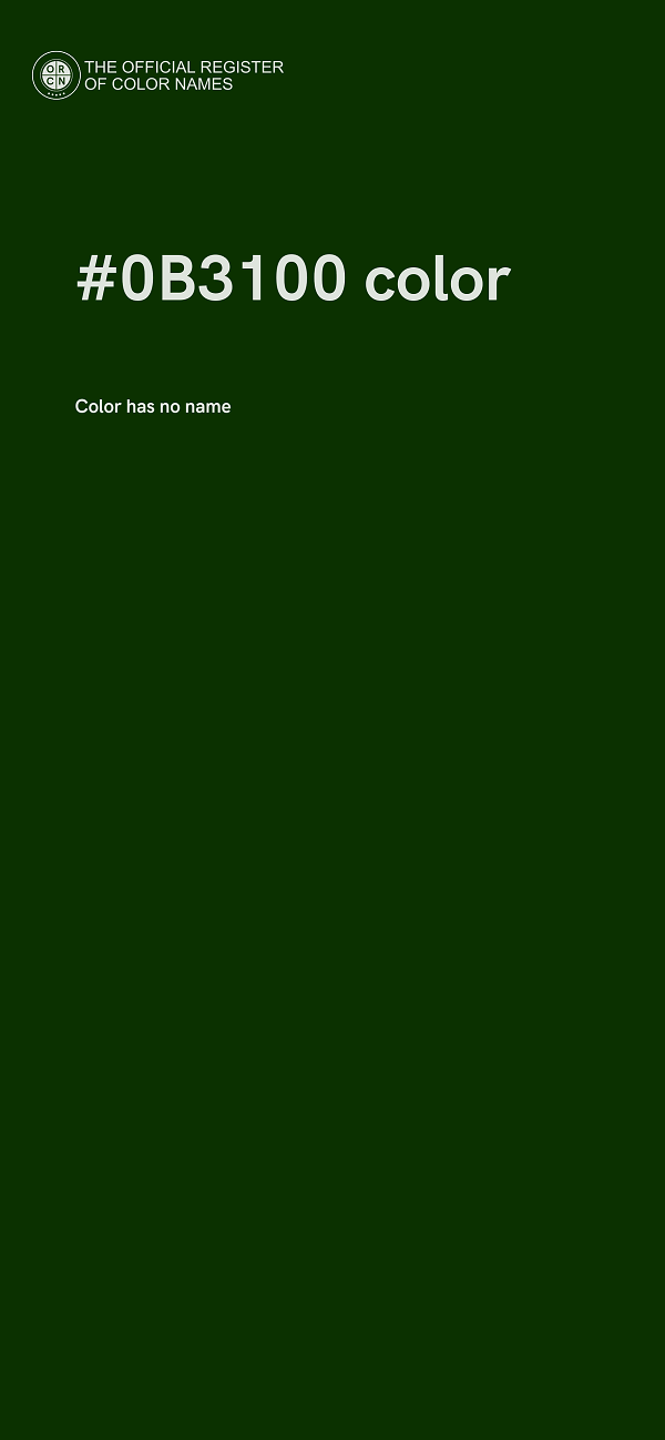 #0B3100 color image