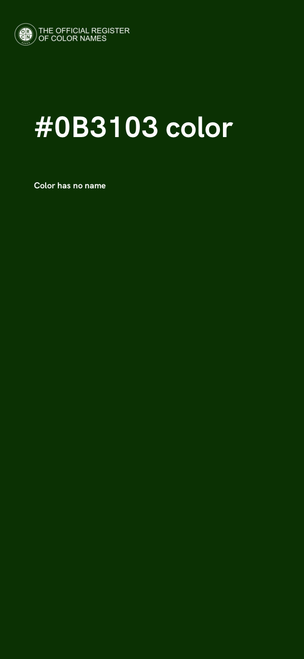 #0B3103 color image