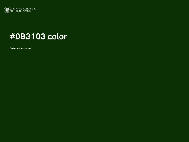 #0B3103 color image