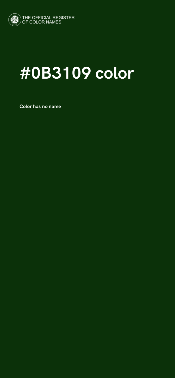 #0B3109 color image