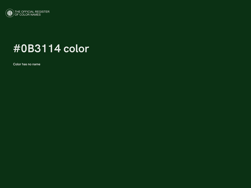 #0B3114 color image
