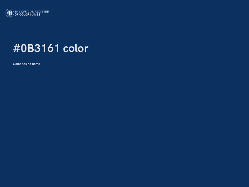 #0B3161 color image