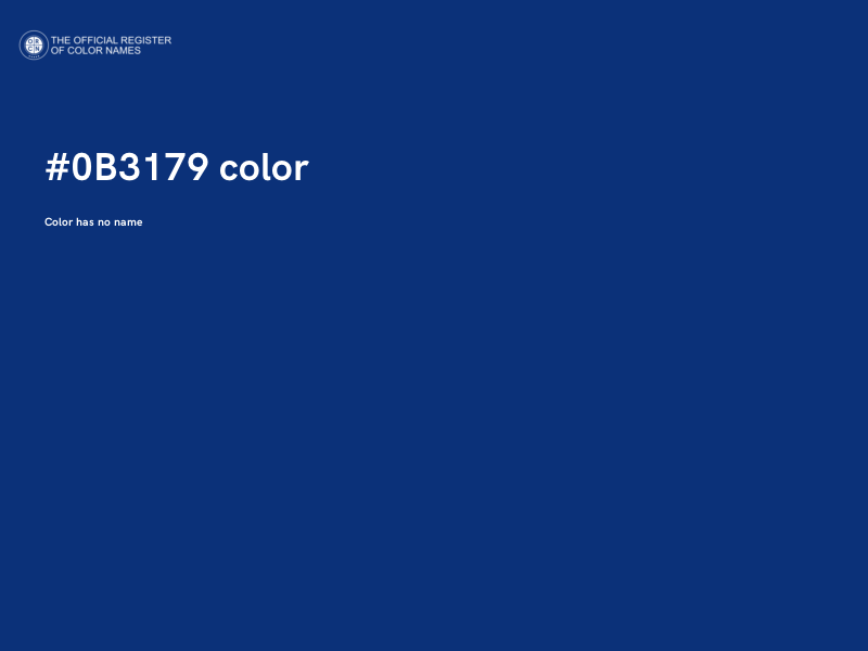 #0B3179 color image