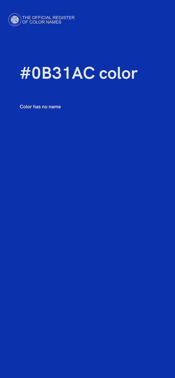 #0B31AC color image
