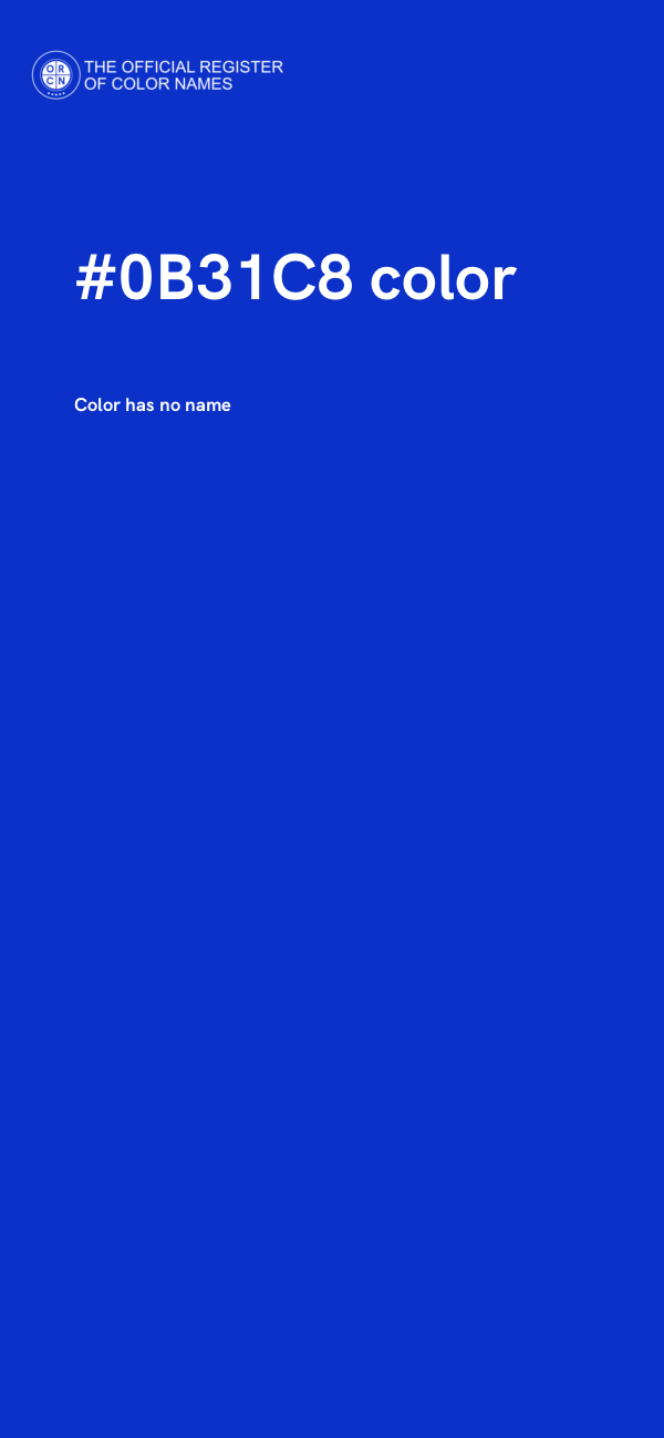 #0B31C8 color image