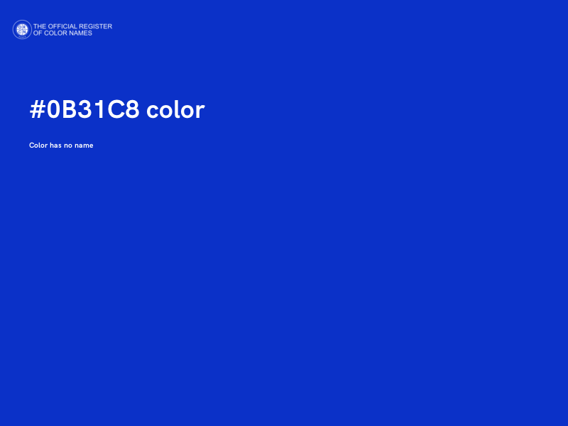 #0B31C8 color image