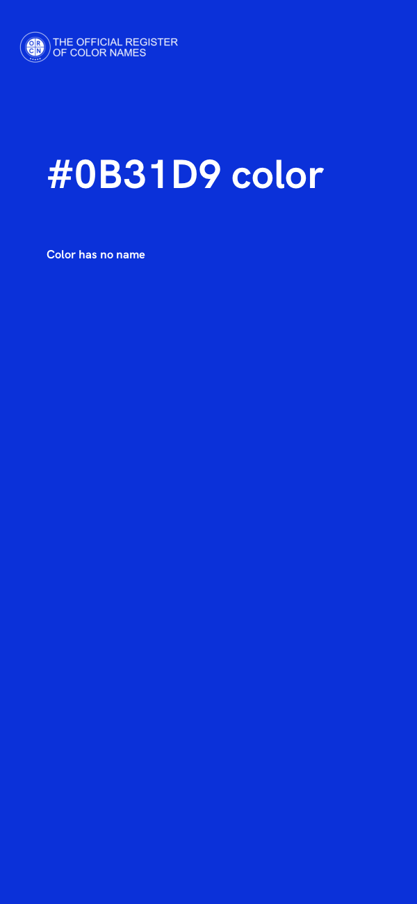 #0B31D9 color image