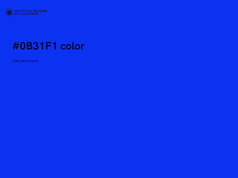 #0B31F1 color image