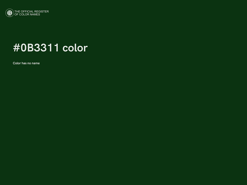 #0B3311 color image