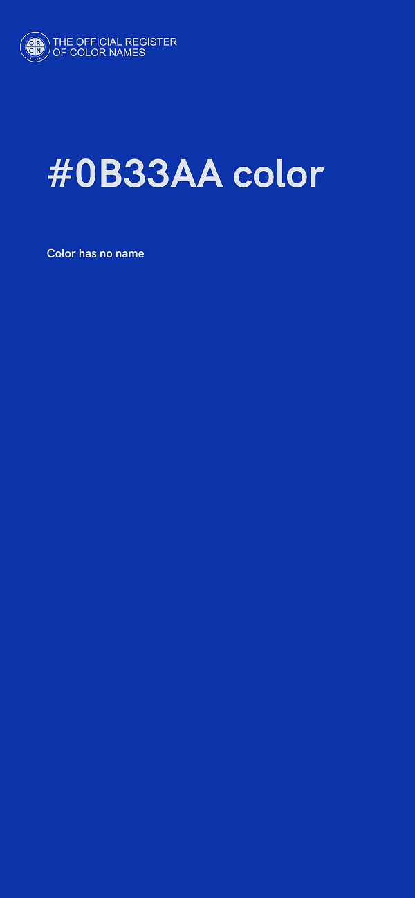 #0B33AA color image