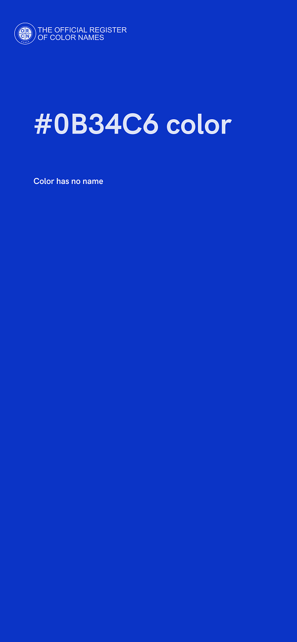 #0B34C6 color image