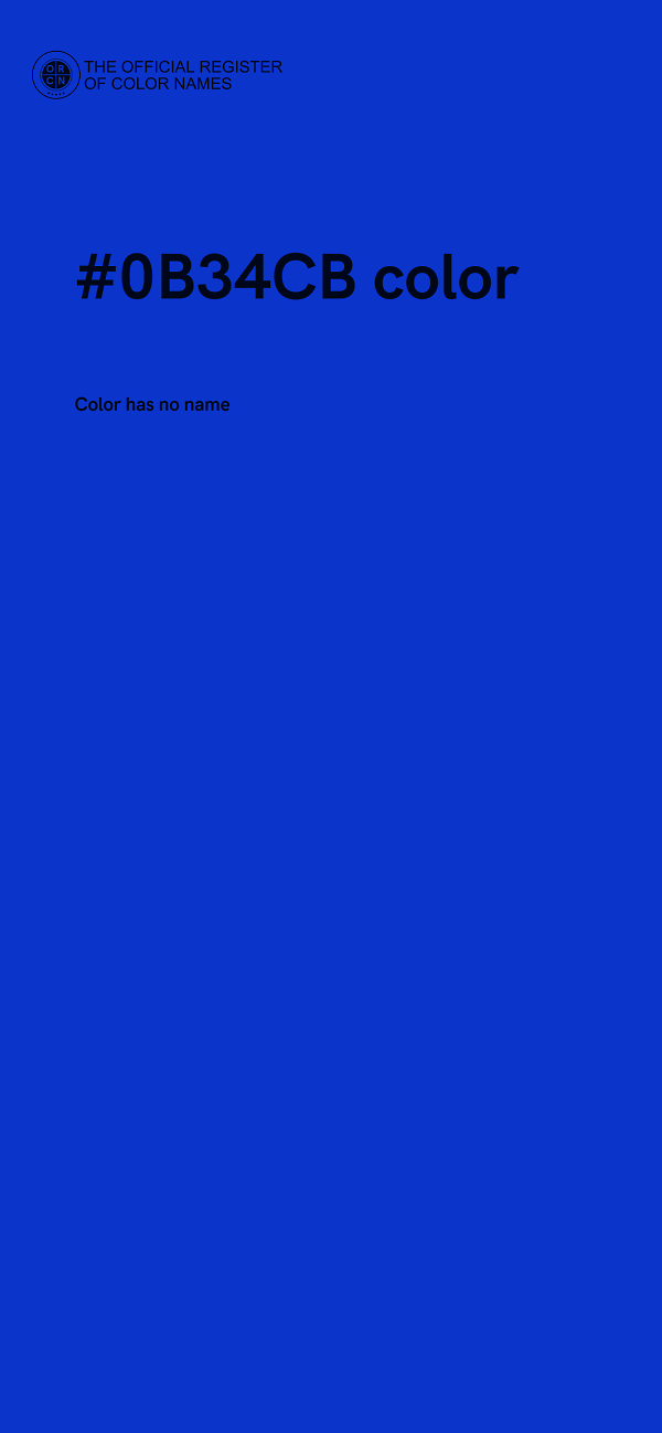#0B34CB color image
