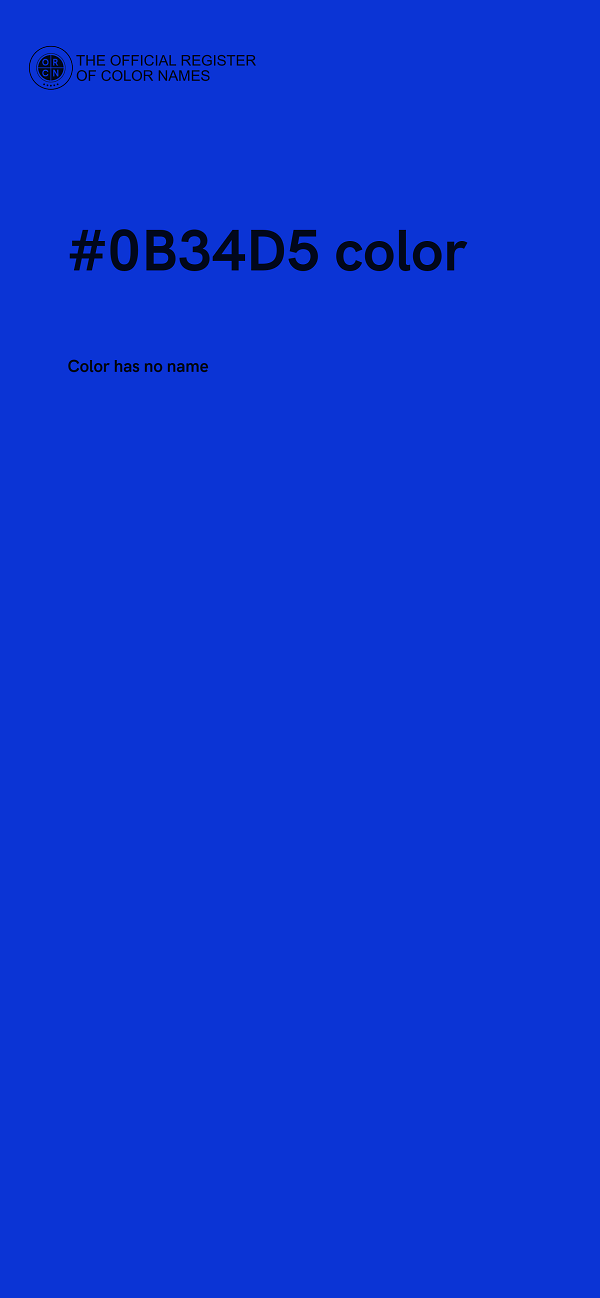 #0B34D5 color image