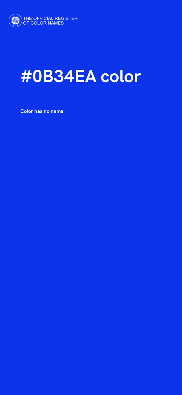 #0B34EA color image