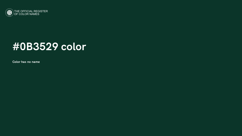 #0B3529 color image