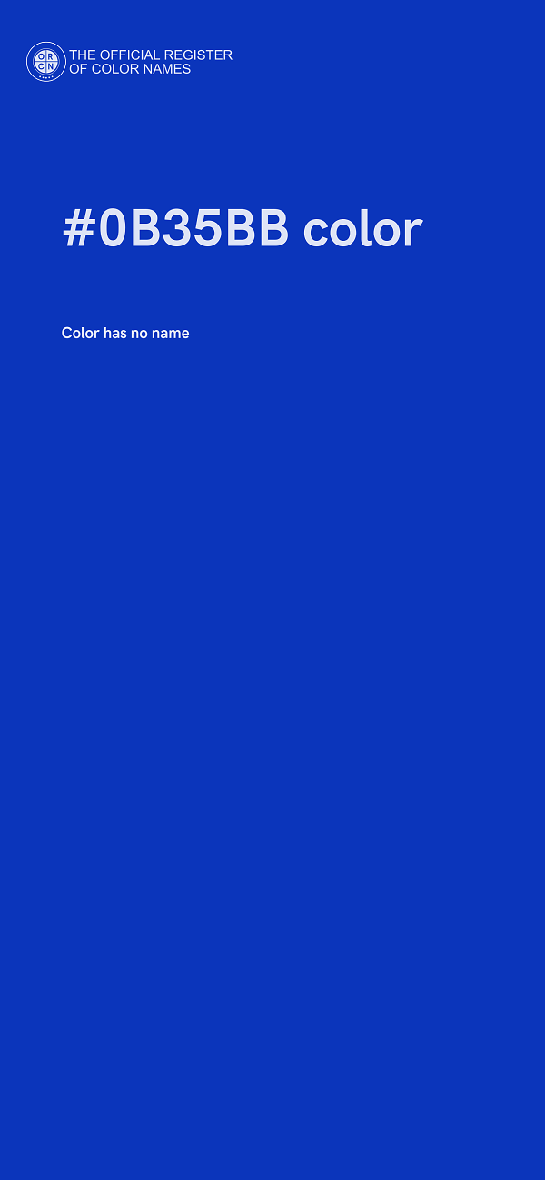 #0B35BB color image