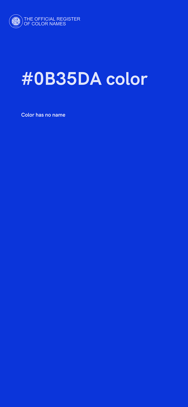 #0B35DA color image