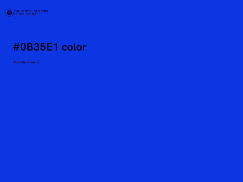 #0B35E1 color image