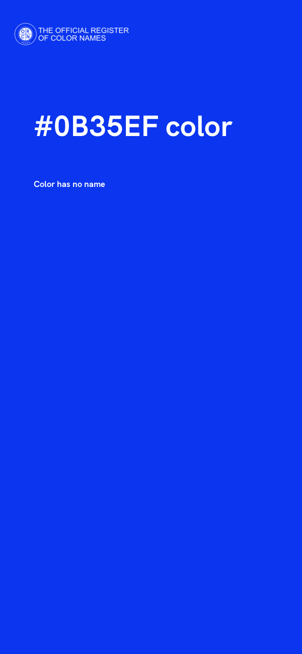 #0B35EF color image