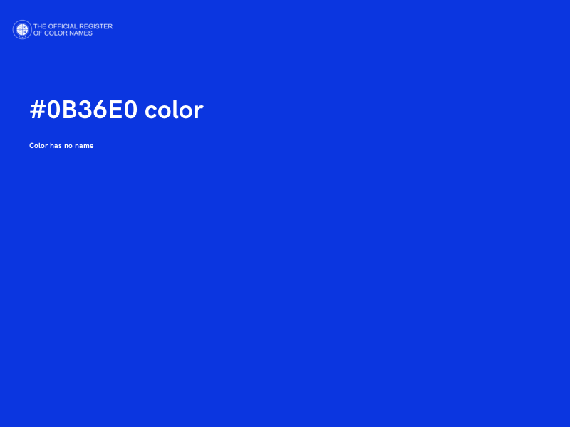 #0B36E0 color image