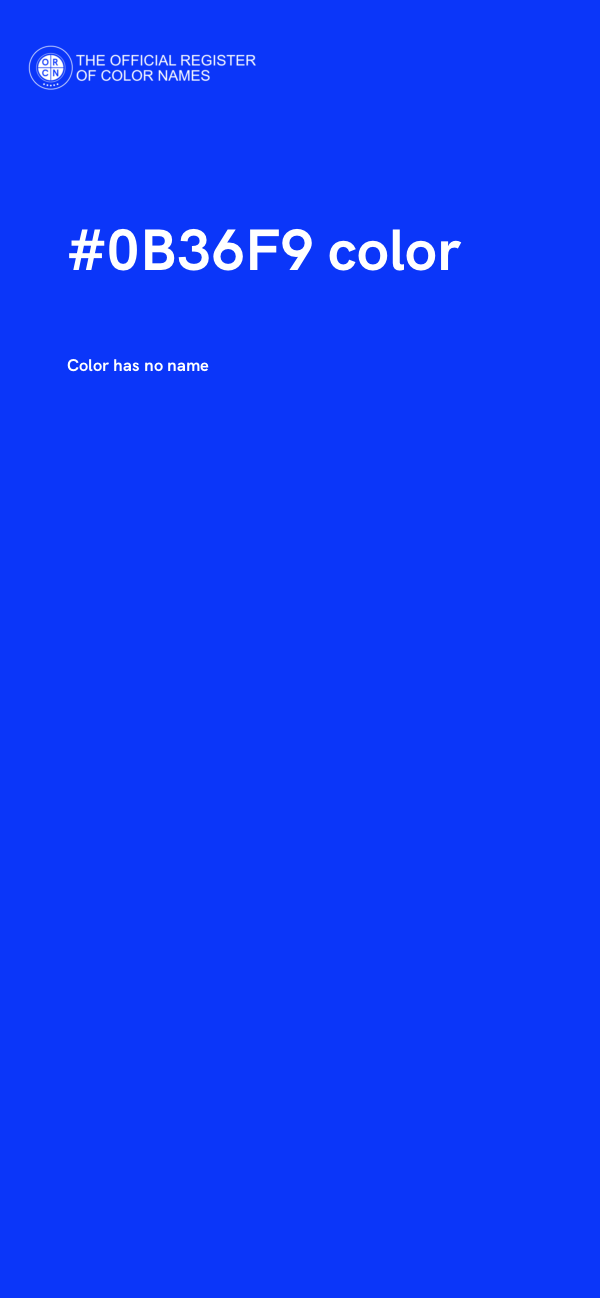 #0B36F9 color image