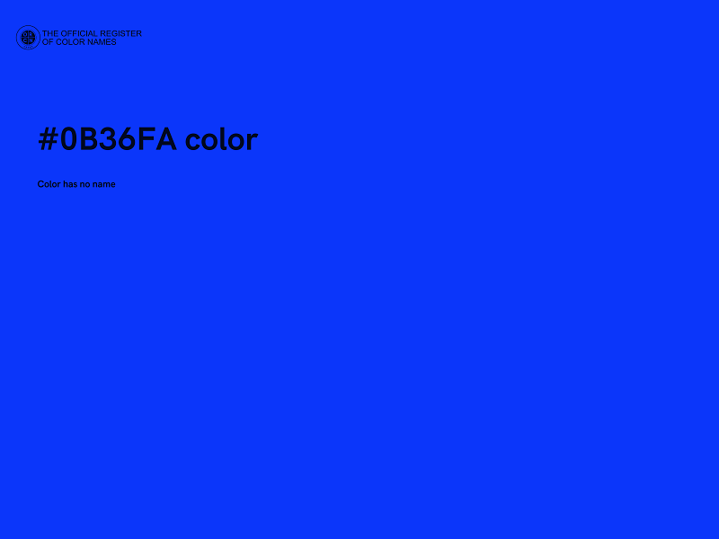 #0B36FA color image