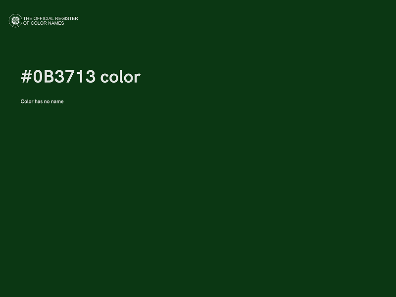 #0B3713 color image