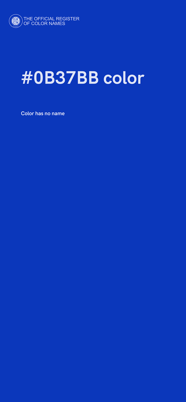 #0B37BB color image