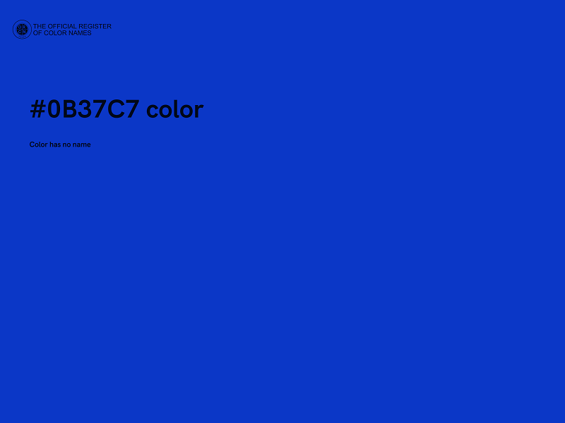 #0B37C7 color image