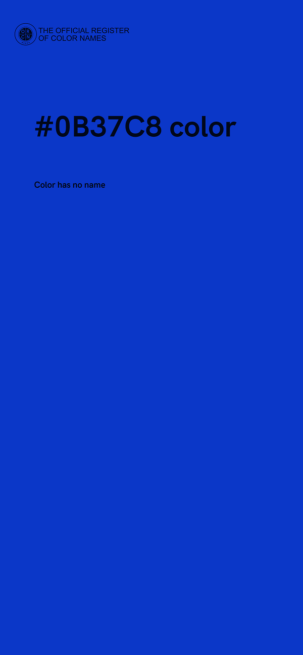 #0B37C8 color image