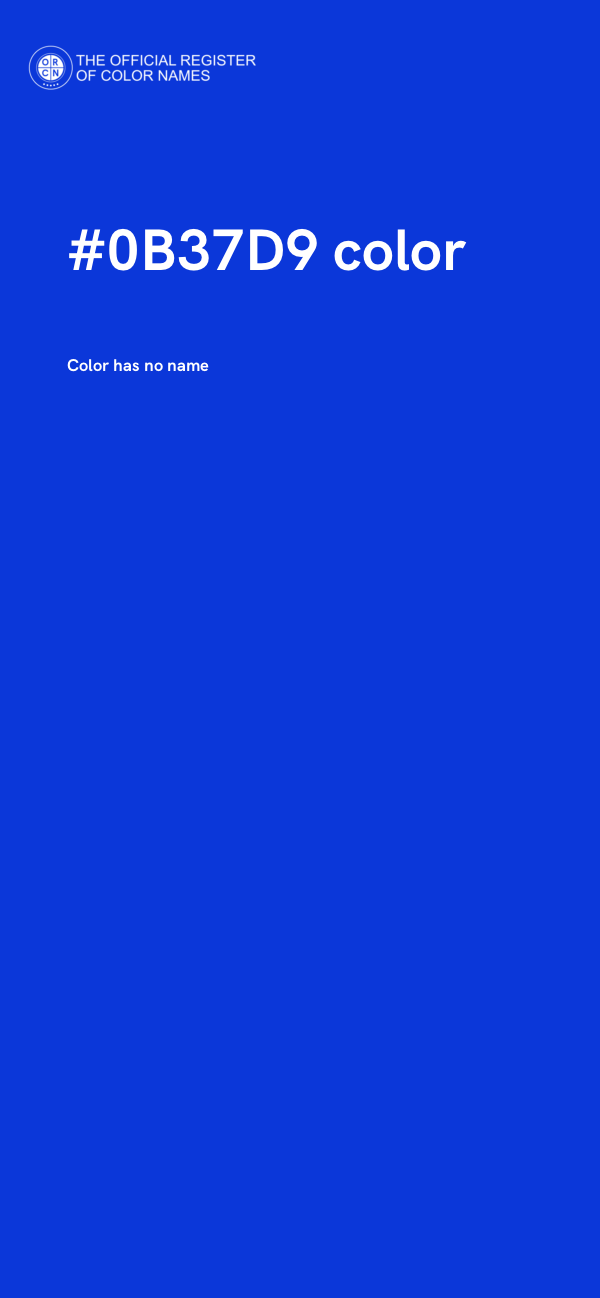 #0B37D9 color image