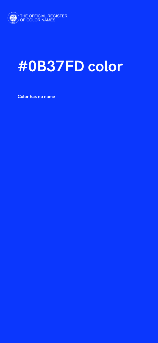#0B37FD color image