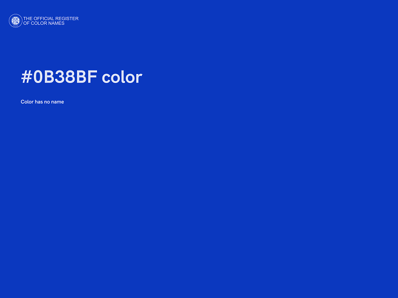 #0B38BF color image