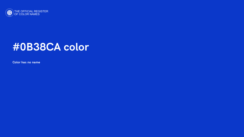 #0B38CA color image