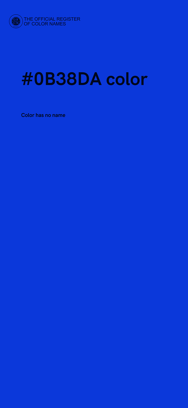 #0B38DA color image
