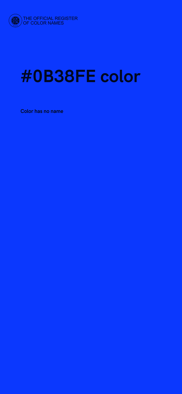 #0B38FE color image