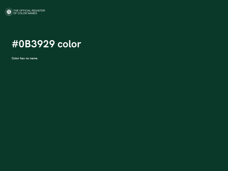 #0B3929 color image