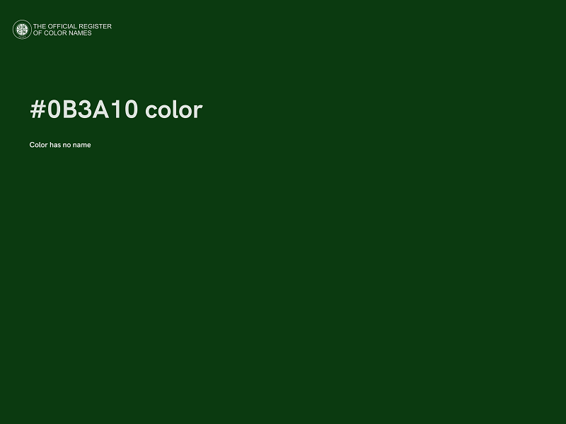 #0B3A10 color image