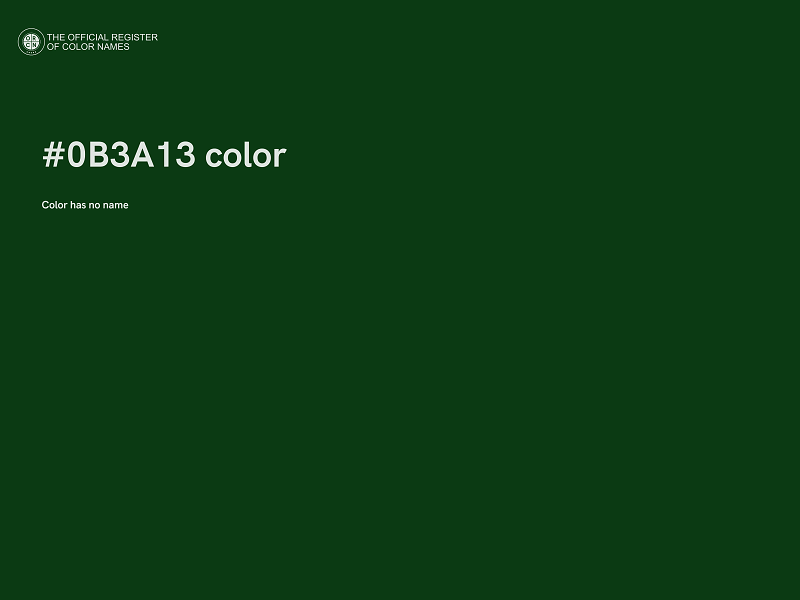 #0B3A13 color image