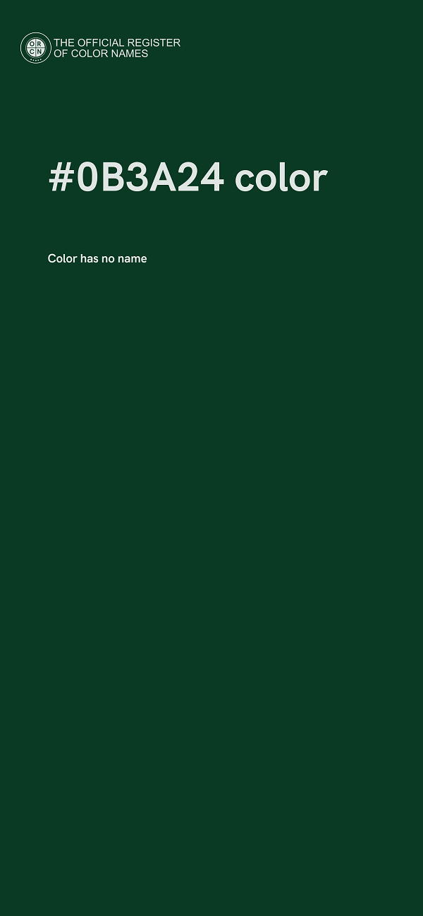 #0B3A24 color image
