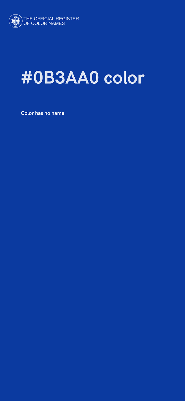#0B3AA0 color image