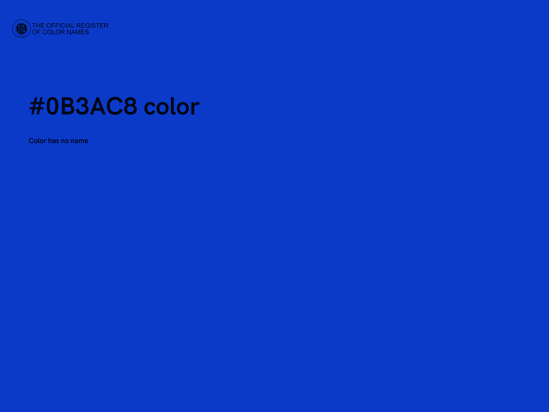 #0B3AC8 color image