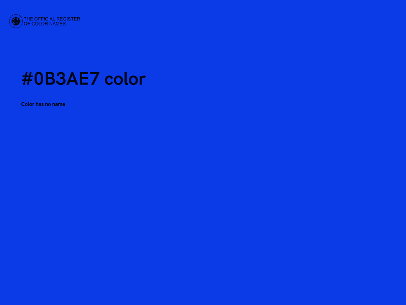 #0B3AE7 color image