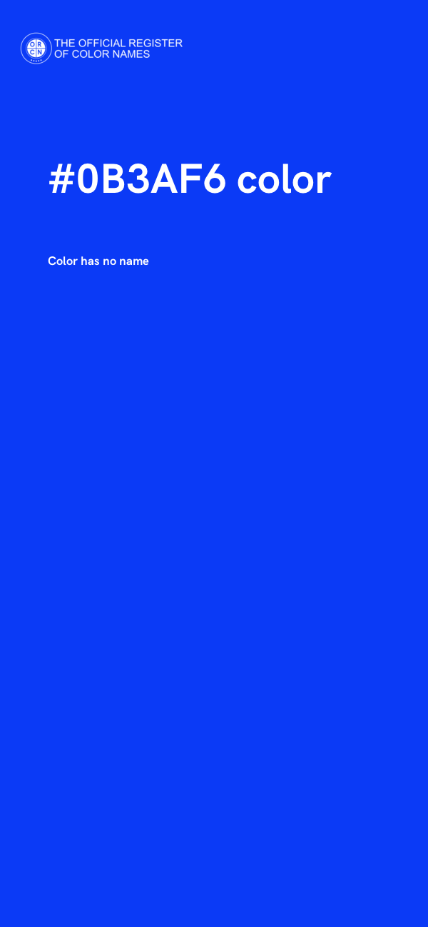 #0B3AF6 color image