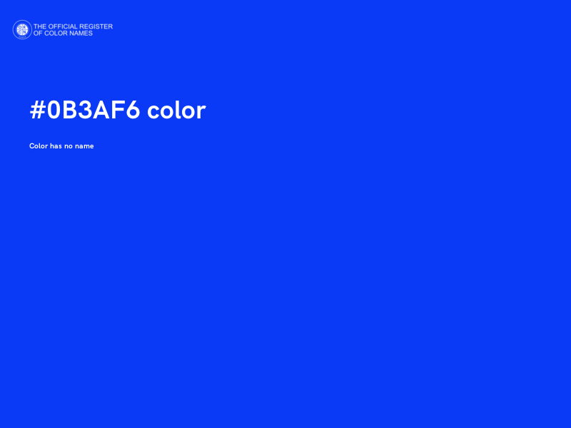 #0B3AF6 color image