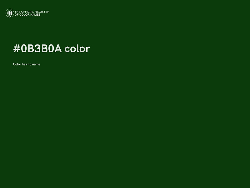 #0B3B0A color image