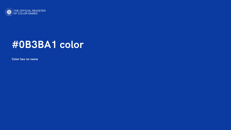 #0B3BA1 color image