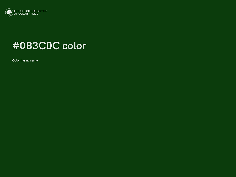 #0B3C0C color image