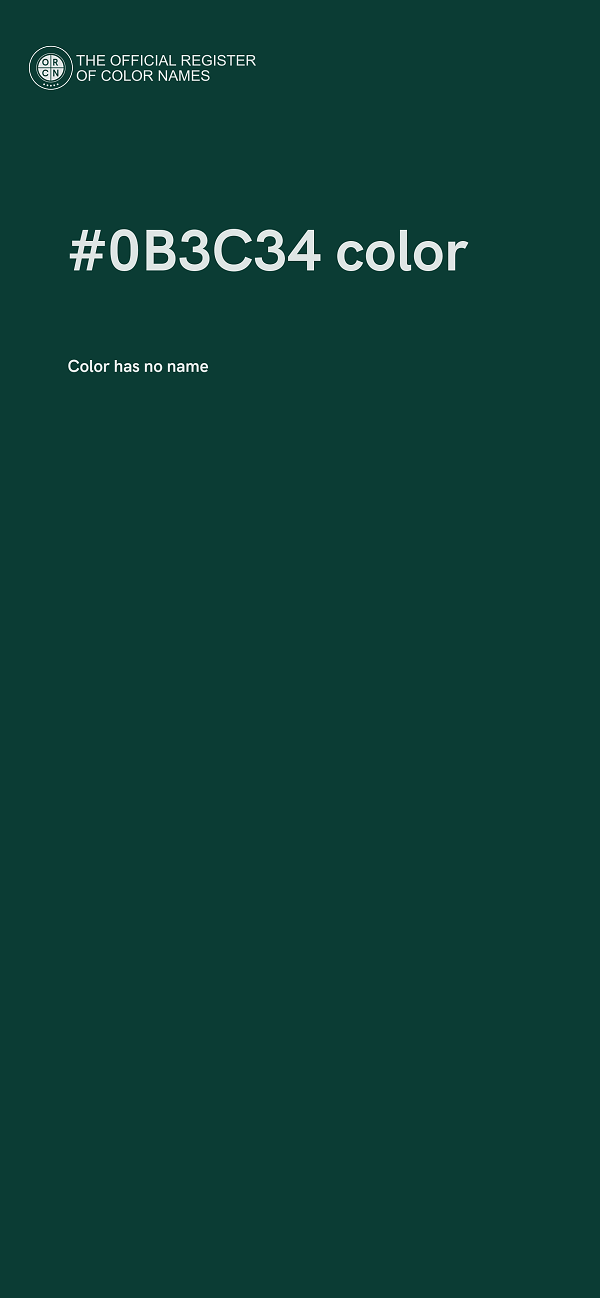 #0B3C34 color image