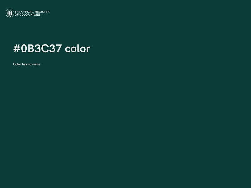 #0B3C37 color image